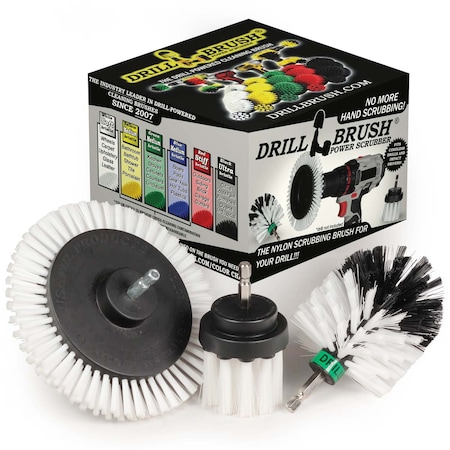 Drill Brush Power Scrubber By Useful Products 5 in W 5 in L Brush, White W-EMS-2L-QC-DB